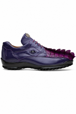 Marco Di Milano Udine Crocodile & Leather Sneaker - Purple