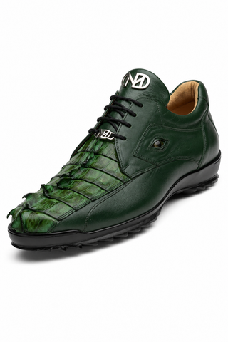 Marco Di Milano Udine Crocodile & Leather Sneaker - Green