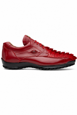 Marco Di Milano Udine Crocodile & Leather Sneaker - Red
