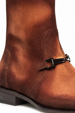 Mezlan Mystic Suede Horse-Bit Boot