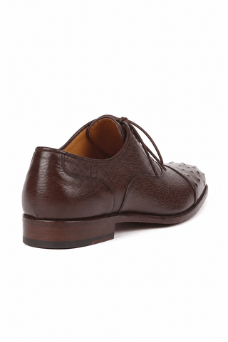 Paul Parkman 24XS-BRW Ostrich & Leather Oxford
