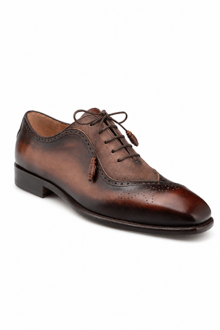 Mezlan Eagle Suede & Leather Oxford