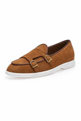 SUPERGLAMOUROUS Tangerine 7 Suede Double Monk-Strap