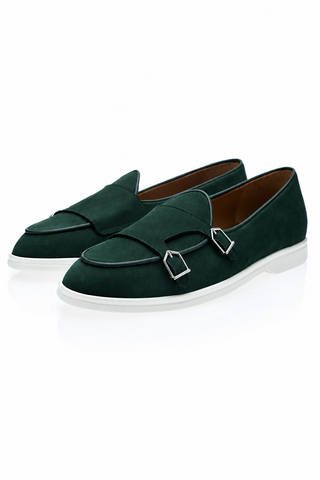 SUPERGLAMOUROUS Tangerine 7 Suede Double Monk-Strap-Dellamoda