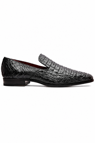 Marco Di Milano Trento Crocodile Loafer - Black-AmbrogioShoes