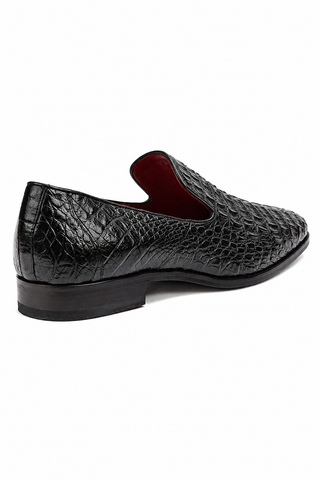 Marco Di Milano Trento Crocodile Loafer - Black-AmbrogioShoes