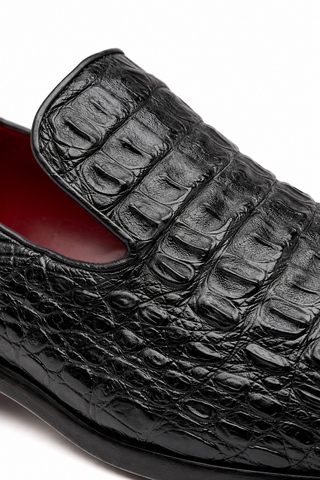 Marco Di Milano Trento Crocodile Loafer - Black-AmbrogioShoes