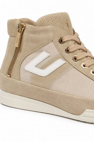 Cesare Paciotti Luxury Italian Men's 4US Cam NY Sam Beige Sneakers (CPM5323)