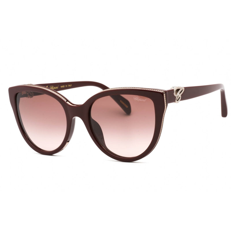 Chopard SCH317S Sunglasses Shiny Bordeaux / Brown Gradient Women's-AmbrogioShoes