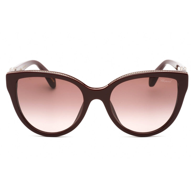 Chopard SCH317S Sunglasses Shiny Bordeaux / Brown Gradient Women's-AmbrogioShoes