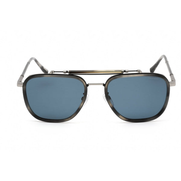 Chopard SCHF25 Sunglasses SHINY STRIPED GREY HAVANA / Blue Grey-AmbrogioShoes