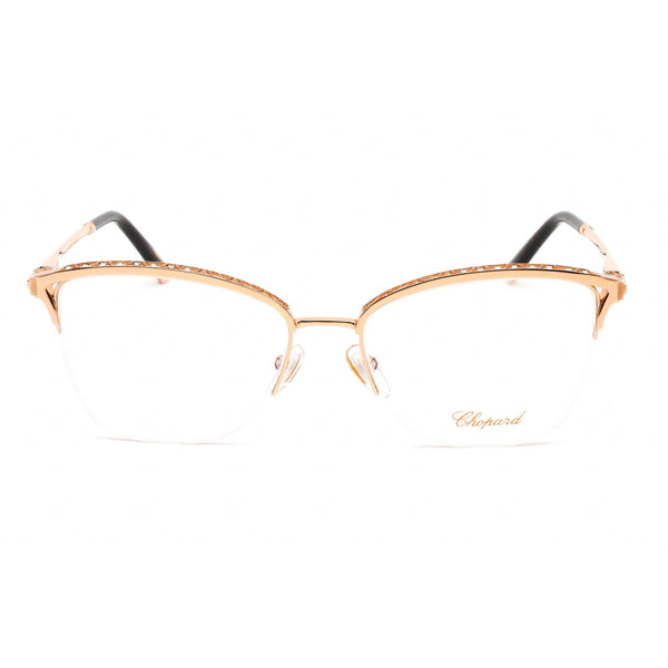 Chopard VCHD49S Eyeglasses SHINY EMBOSED BROWN / Clear demo lens-AmbrogioShoes