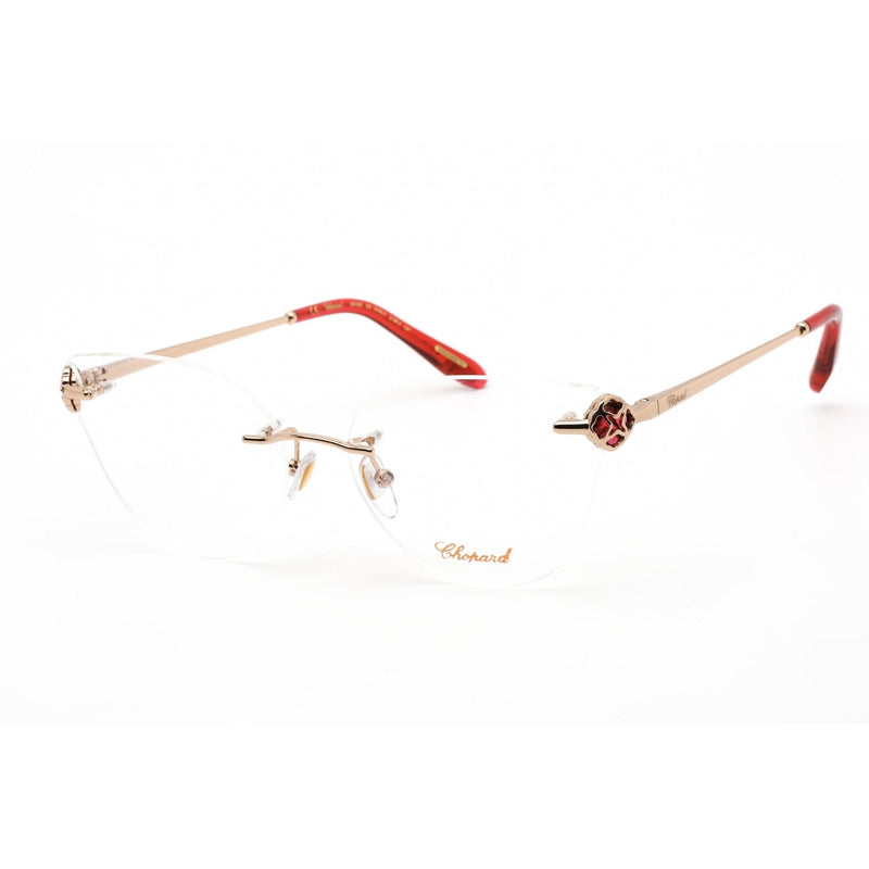 Chopard VCHF87S Eyeglasses SHINY COPPER GOLD / clear demo lens-AmbrogioShoes