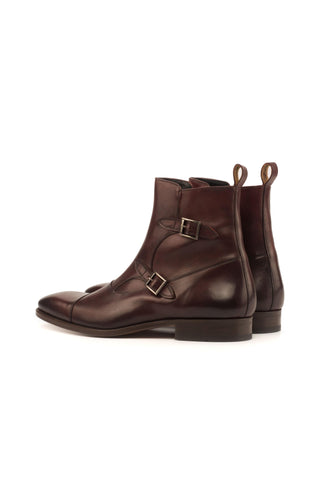 Como Argegno Calf-Skin Leather Octavian Buckle Boots (CM1008)-AmbrogioShoes