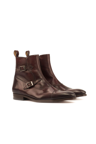 Como Argegno Calf-Skin Leather Octavian Buckle Boots (CM1008)-AmbrogioShoes