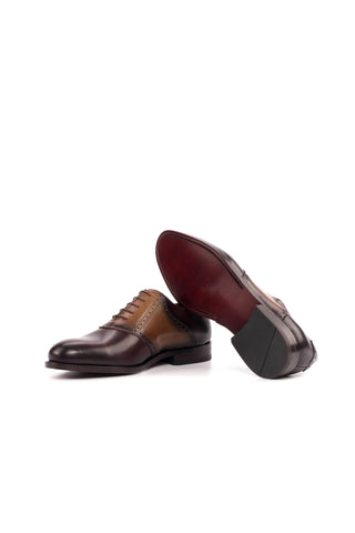 Como Lecco Calf-Skin Leather Saddle Oxford (CM1009)-AmbrogioShoes