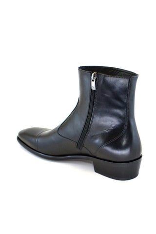 Corrente 1547 Leather Boot - Black-AmbrogioShoes