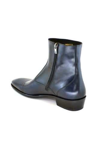 Corrente 1547 Leather Boot - Navy-AmbrogioShoes