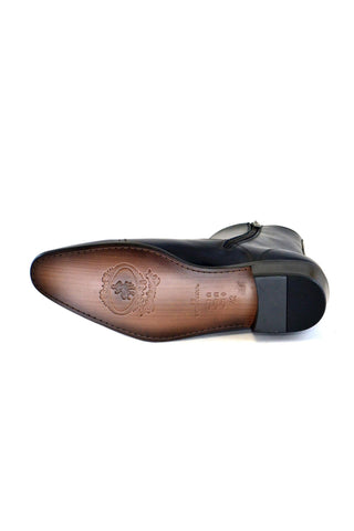 Corrente 1547 Leather Boot - Navy-AmbrogioShoes