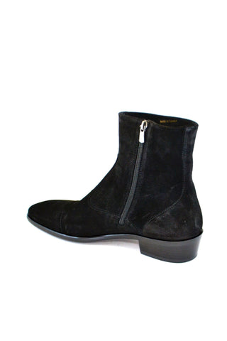 Corrente 1547 Suede Leather Boot - Black-AmbrogioShoes