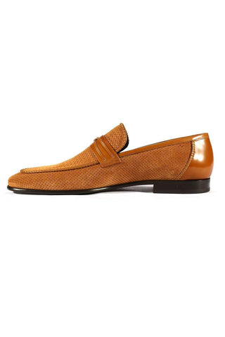 Corrente 3417HS Perforated Suede Loafer-AmbrogioShoes