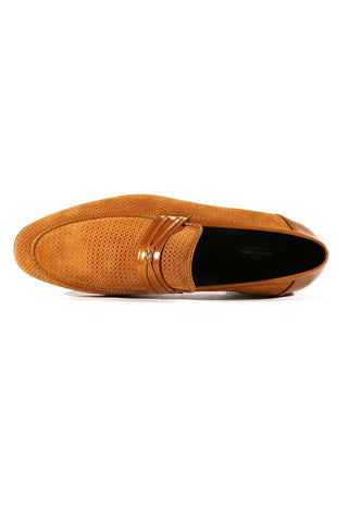 Corrente 3417HS Perforated Suede Loafer-AmbrogioShoes