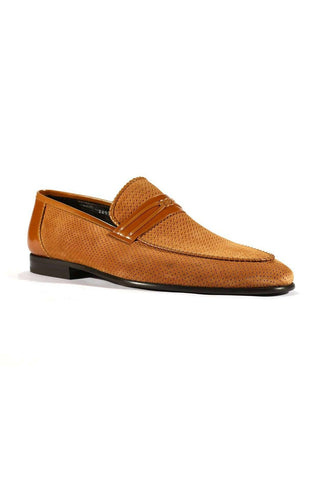 Corrente 3417HS Perforated Suede Loafer-AmbrogioShoes