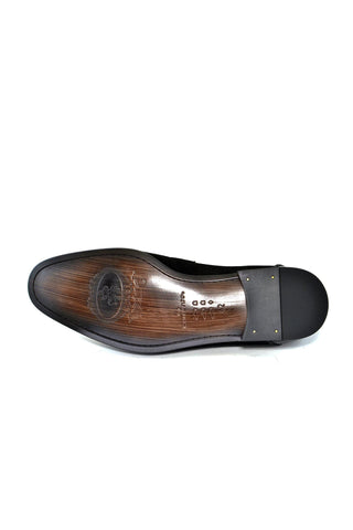 Corrente 3417HS Suede Leather Loafers - Black-AmbrogioShoes