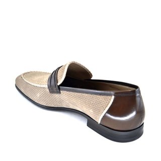 Corrente 3417HS Suede Leather Loafers - Taupe-AmbrogioShoes