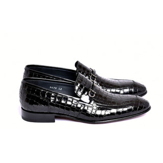 Corrente 3470BC Men’s Shoes Crocodile Print Calf-Skin Leather Horse-bit Loafer (CRT1527)-AmbrogioShoes