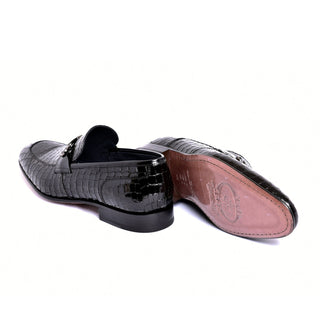 Corrente 3470BC Men’s Shoes Crocodile Print Calf-Skin Leather Horse-bit Loafer (CRT1527)-AmbrogioShoes