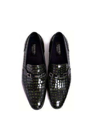 Corrente 3470BC Men’s Shoes Crocodile Print Calf-Skin Leather Horse-bit Loafer (CRT1527)-AmbrogioShoes