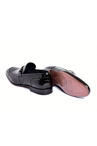 Corrente 3470BC Men’s Shoes Crocodile Print Calf-Skin Leather Horse-bit Loafer (CRT1527)-AmbrogioShoes