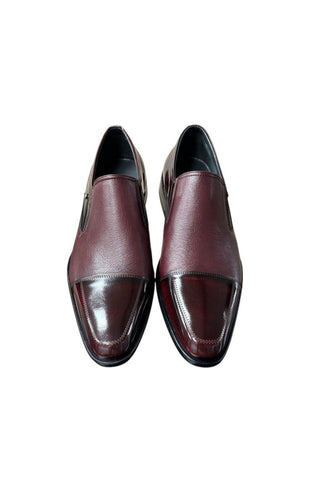 Corrente 3519 Leather Loafer - Burgundy-AmbrogioShoes