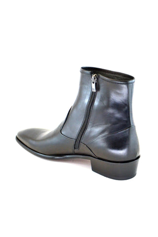 Corrente 3617HS Leather Boot - Black-AmbrogioShoes