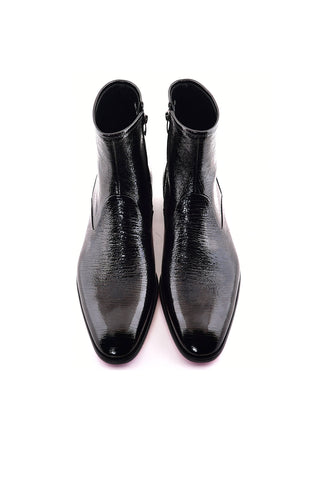 Corrente 3617V Vita Leather Boot - Black-AmbrogioShoes