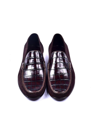 Corrente 3898C Leather & Suede Loafer - Burgundy-AmbrogioShoes
