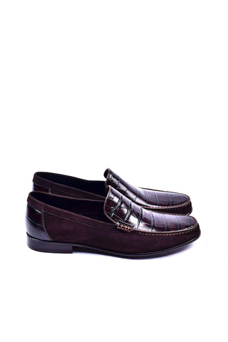 Corrente 3898C Leather & Suede Loafer - Burgundy-AmbrogioShoes