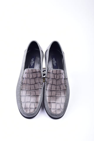 Corrente 3898C Leather & Suede Loafer - Gray-AmbrogioShoes