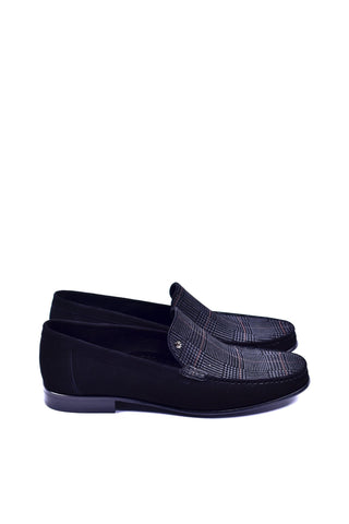 Corrente 3898S Suede Loafer - Black-AmbrogioShoes