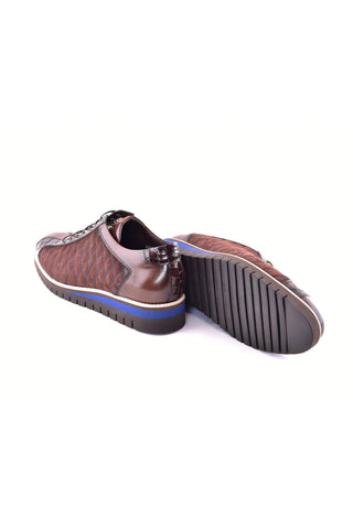 Corrente 4005 Suede & Leather Sneaker - Brown-AmbrogioShoes