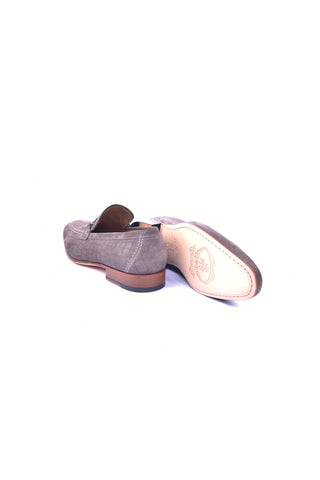 Corrente 4428C Embossed Suede Horse-Bit Loafer - Taupe-AmbrogioShoes