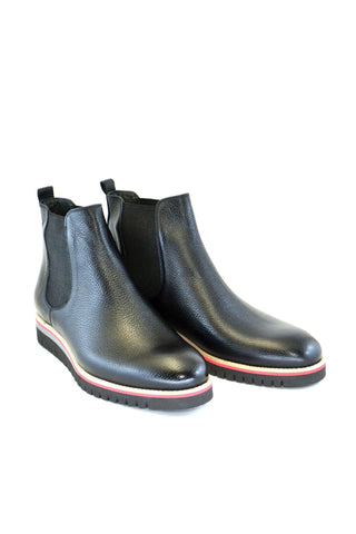 Corrente 4566HS Leather Chelsea Boot - Black-AmbrogioShoes