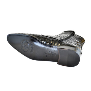 Corrente 4604 Leather Double Monk-Strap Boot - Black-AmbrogioShoes