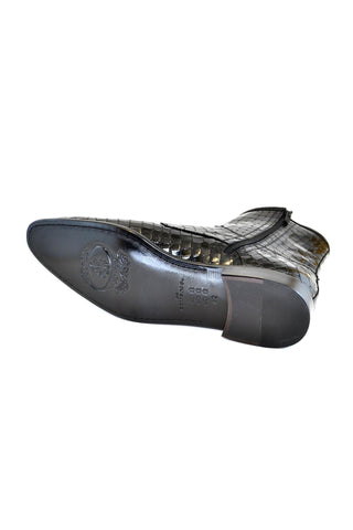 Corrente 4604 Leather Double Monk-Strap Boot - Black-AmbrogioShoes