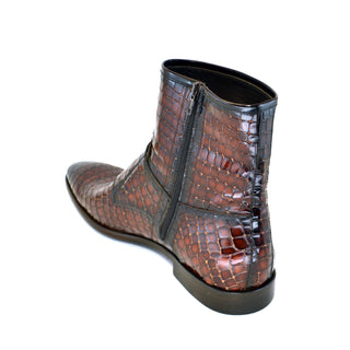 Corrente 4604 Leather Double Monk-Strap Boot - Dark Tan-AmbrogioShoes