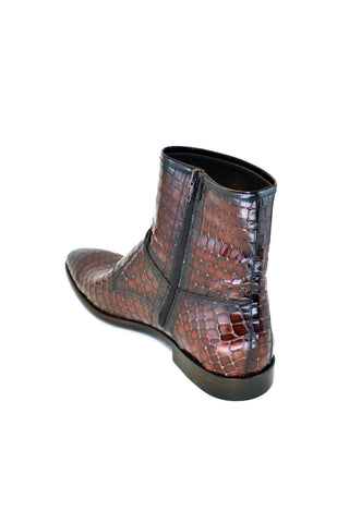 Corrente 4604 Leather Double Monk-Strap Boot - Dark Tan-AmbrogioShoes