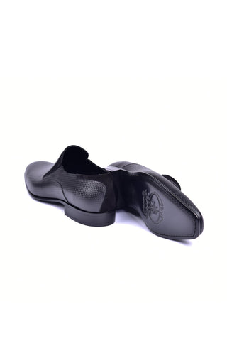 Corrente 4748 Leather Loafer - Black-AmbrogioShoes