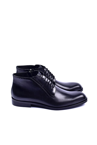 Corrente 5220 Leather Chukka Boots - Black-AmbrogioShoes