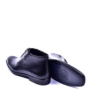 Corrente 5220 Men's Shoes Black Calf-Skin Leather Zipper Chukka Boots (CRT1359)-AmbrogioShoes